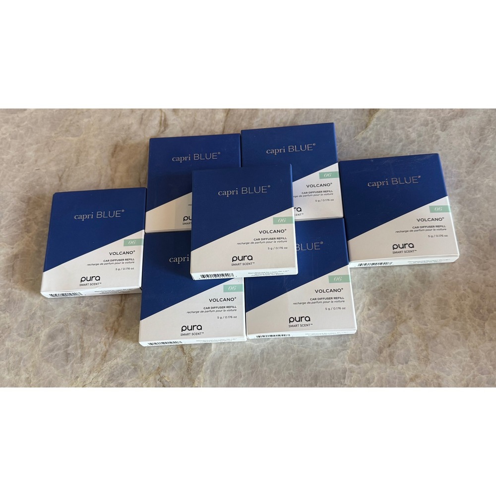 Lot of 7 Capri Blue Volcano Pura Smart Car Diffuser Refills
